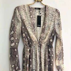 NastyGal Snakeskin Maxi Dress